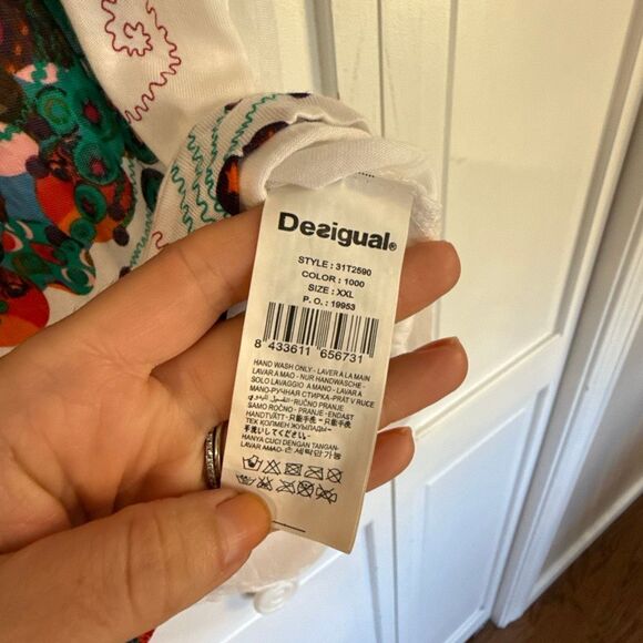 Kleid Desigual printed embellished tunic blouse xxl - Picture 7 of 13